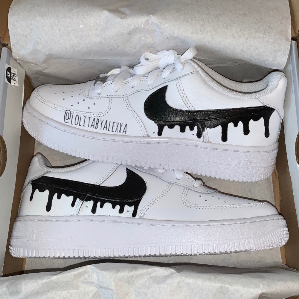 Custom Air Force 1 Black drip - Picture 2 of 2